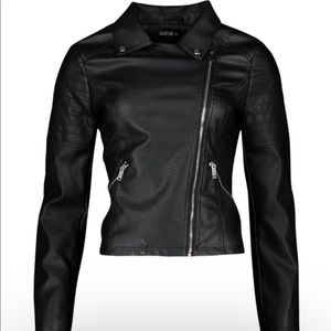 Boohoo Leather Biker Jacket